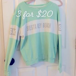 Popular Siesta Key mint sweatshirt L
